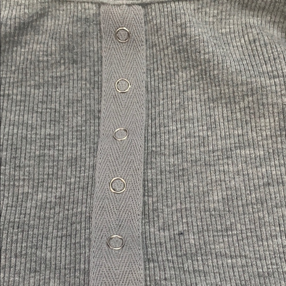 Grey Ribbed Bodysuit - Picture 5 of 5